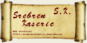 Srebren Kašerić vizit kartica
